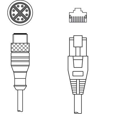 Leuze - Konfektioniertes Sensor-Aktor-Kabel Verbindungsleitung KSS GB-M12-#50133386
