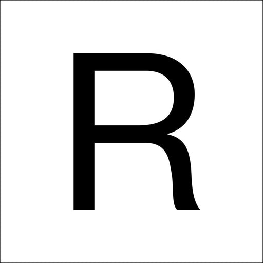 RZB - Beschriftung Buchstaben/Zahlen Buchstabe "R" 99222.013.R 100mm