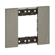Legrand (BT) - Abdeckrahmen KA4802ZG 2-modulig Steel