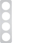 Berker - Abdeckrahmen Rahmen Alu/pows 10142174 4fach
