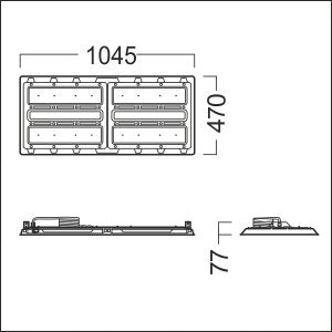 Zumtobel Group - Hallen - Reflektorleuchte LED - Hallenleuchte CR2 L42k #42936644 840, ws