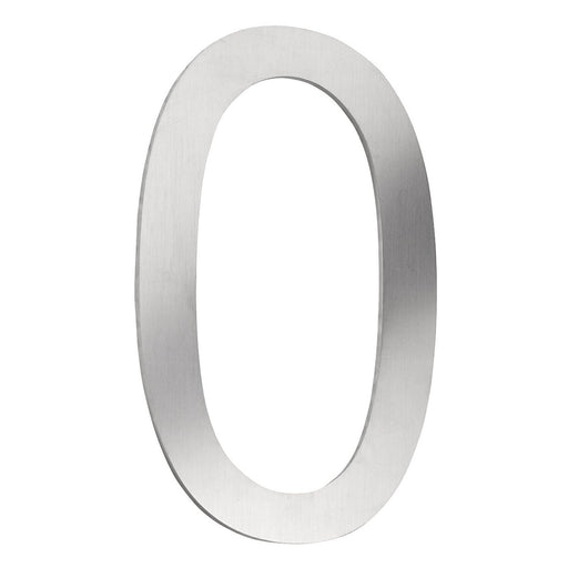 CMD Creativ - Beschriftung Buchstaben/Zahlen Hausnummer 0 Klein HN-0 Edelstahl, 16 cm