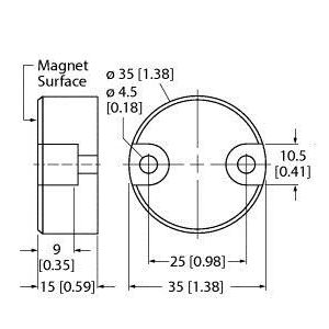 Turck - Einzelpositionsschalter Codierter Magnet SI-MAG3MM f. magnet. Schalter