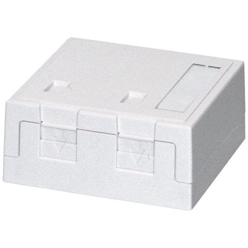 Dätwyler IT Infra - Kommunikationsanschlussdose Kupfer Aufputzdose rw 2xKeystone 418037 Module 68x65x30mm