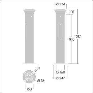Thorn - Wegeleuchte LED - Pollerleuchte ADELIEBS 1 #96273307
