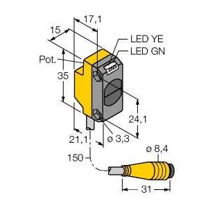 Turck - Lichttaster energetisch Opto Sensor QS18VN6WQ Lichttaster − 1 Stück