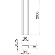 OBO Bettermann - Stiel/Profilschiene Profilschiene CL2008UP2000FS band.vz − 2 Meter
