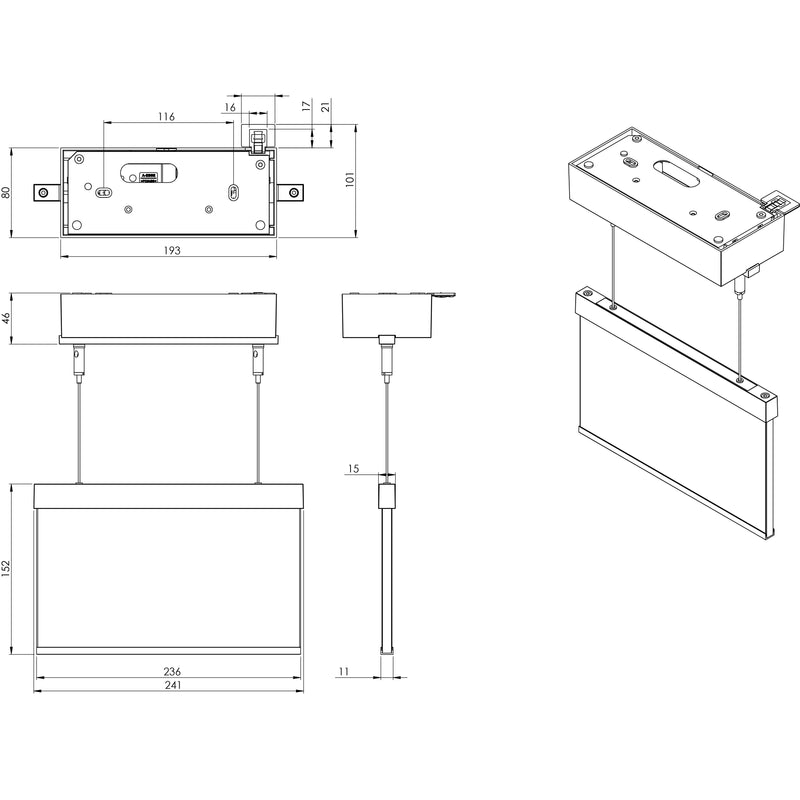 RP-Technik - Sicherheitsleuchte Rettungszeichenleuchte AMDC401WL EB 1h, WL, ws