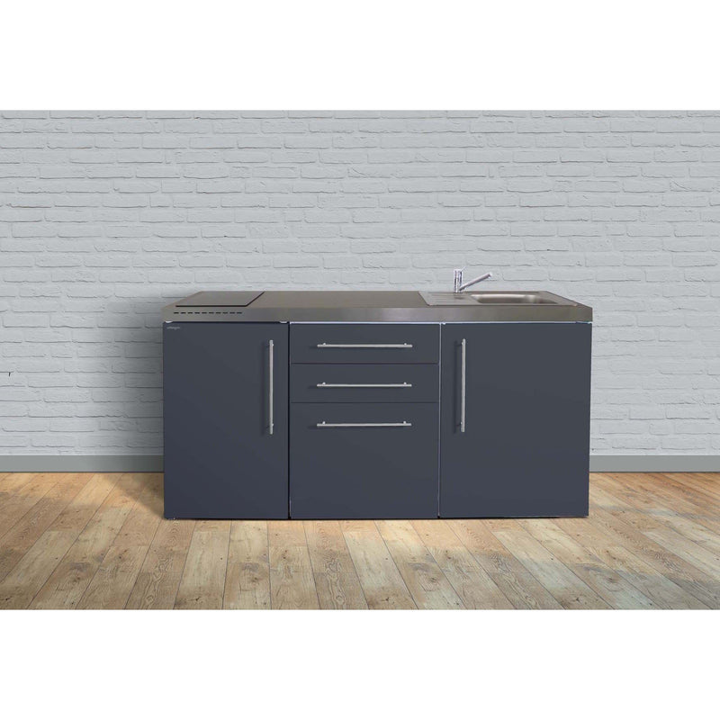 Stengel - Mini-Küche Miniküche Premiumline MPSG170KSIKFliBre2Sn Schiefergrau