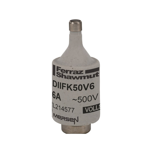Mersen - D-Sicherungseinsatz DIIFK50V6 DII flink 6A/500V − 25 Stück