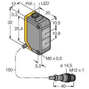 Turck - Lichttaster energetisch Opto Sensor Q20PDLQPMA Lichttaster − 1 Stück