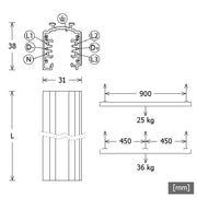 LTS Licht&Leuchten - Stromschiene 2m ST-A 20/9000A-2-STgr grau