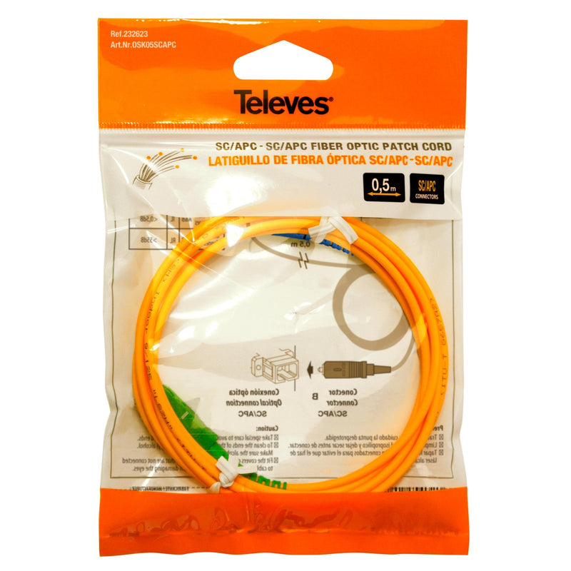 Televes - Patchkabel LWL Optisches Kabel OSK05SCAPC 0,5mSC/APC