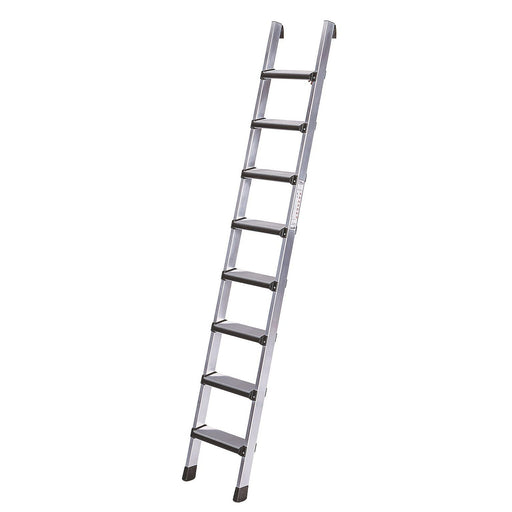 ILLER-LEITER - Stufenleiter Stufenanlegeleiter 48510 eloxiert, 10 Stufen