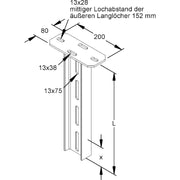 Rico - Hängestiel für Kabeltragsystem Hängestiel 16A3-700