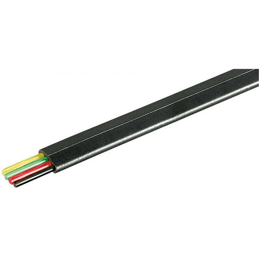 Goobay - Daten- und Kommunikationskabel Telefonflachkabel 100 m R. 50253 sw,4adrig