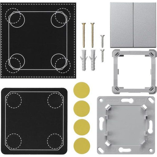 Gira - Zubehör/Ersatzteile für Installationsschalterprogramme Funk-Wandsender 2fach alu 823226 ohne Platine