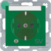 Berker - Steckdose SCHUKO-Steckdose gn matt 41101913 Kontroll-LED