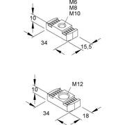 Niedax - Gleitmutter GMZ M8 F