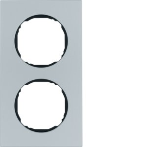 Berker - Abdeckrahmen Rahmen 2-fach 10122674 flach Aluminium