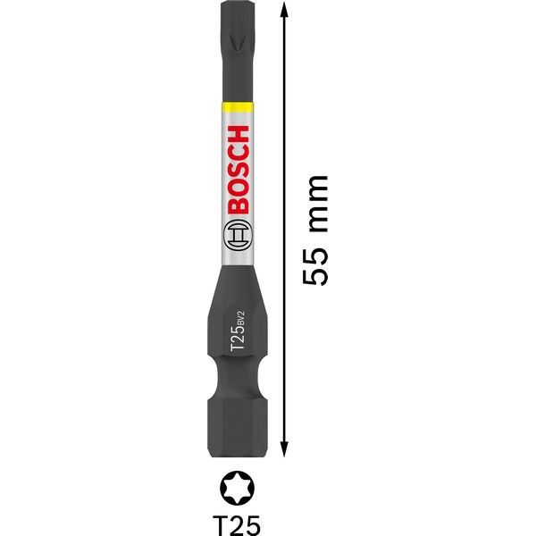 Bosch - Bit PRO Impact Bit, T25 2608522534VE(15) 55 mm, 15-tlg. − 10 Packung