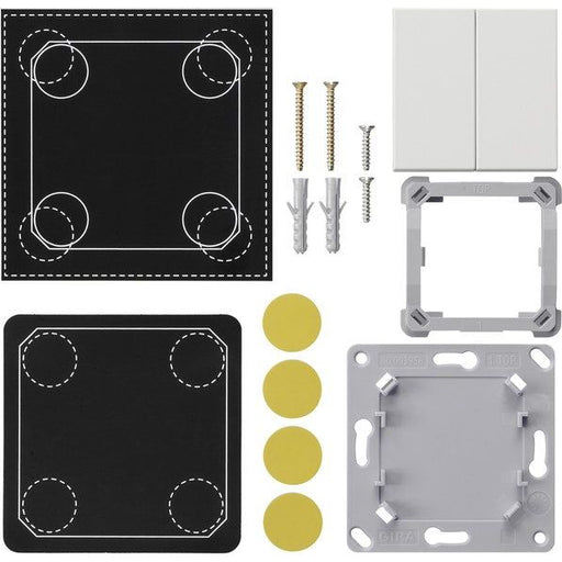 Gira - Zubehör/Ersatzteile für Installationsschalterprogramme Funk-Wandsender 2fach rws 823227 ohne Platine