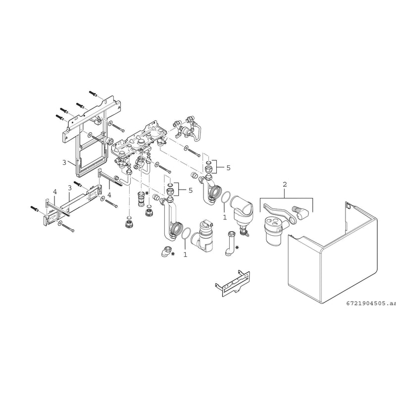 Bosch Thermotechnik - Luft-/Schlammabscheider Abscheidergruppe HW-Set BC-SDA komplett