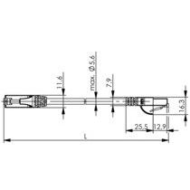 Telegärtner - Patchkabel Kupfer Patchkabel Cat5e 5,0m bl 100008791 U/UTP,PVC