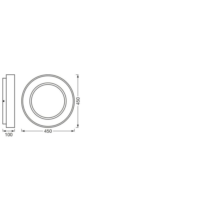 Ledvance - Decken-/Wandleuchte LED-Deckenleuchte SUN_H #4058075762787 silber