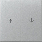 Gira - Abdeckung/Bedienelement für Installationsschalterprogramme Wippe 2f Pfeil 329426 F Alu