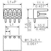 Weidmüller - Leiterplattensteckverbinder Leiterplattensteckverb. SL 3.5/6/90 3.2SN OR seitlich offen − 50 Stück