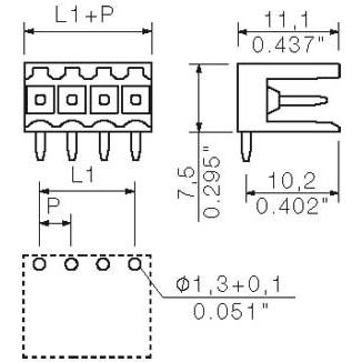 Weidmüller - Leiterplattensteckverbinder Leiterplattensteckverb. SL 3.5/6/90 3.2SN OR seitlich offen − 50 Stück