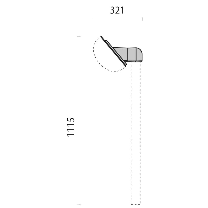 Performance in Light - Zubehör/Ersatzteile für Lichtmast 40Gr geneigter Sockel 000802 f. 60 mm Mast