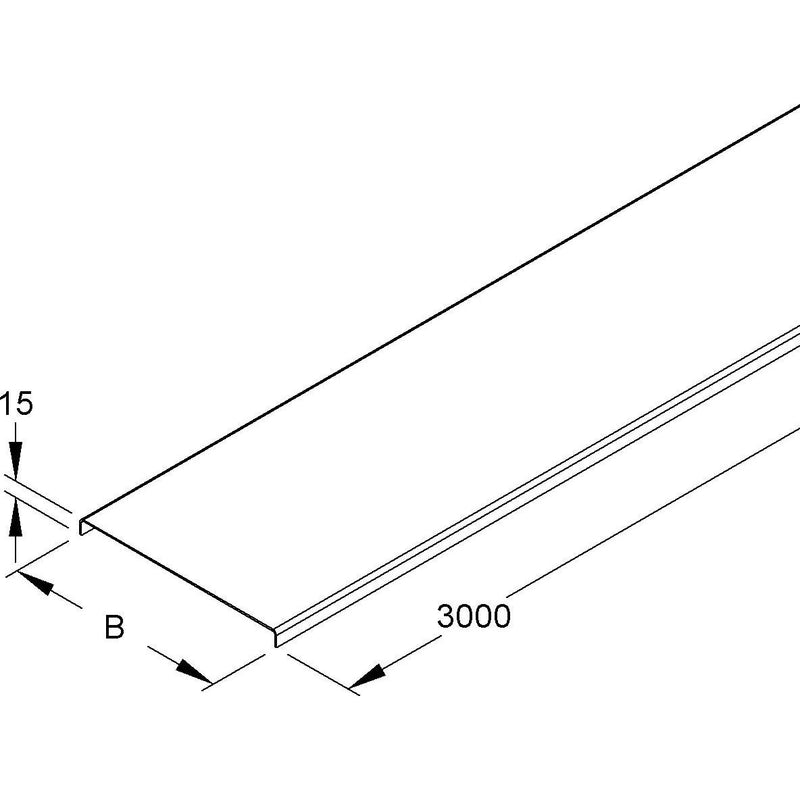 Niedax - Deckel für Kabeltragsystem Kabelleiterdeckel KRD 100 F − 6 Meter