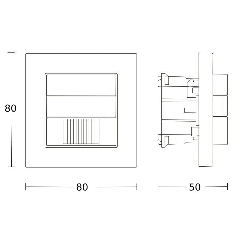 Steinel - Bussystem-Bewegungsmelder Präsenzschalter IR 180 UP WS KNX KNX
