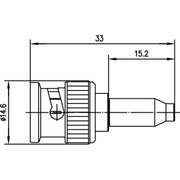 Telegärtner - Koax-Steckverbinder BNC-Kabelstecker 100023460 Crimp G4 (RG-179B/U) − 5 Stück