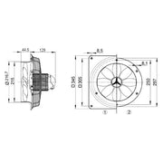 Maico - Wandventilator für Industrie und Gewerbe Ventilator EZQ 20/4 E 475cbm/h,35W,IP54