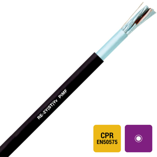 Lapp Kabel&Leitung - Daten- und Kommunikationskabel UNITRONIC RE-2Y(ST)YV PIMF 0032467/1000 12X2X1,3 BK − 1000 Meter