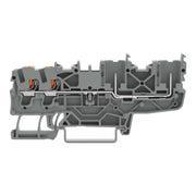 WAGO - Durchgangs-Reihenklemme 2-Leiter/2-Pin-Basisklemme 2222-1401/999-953 Drücker,2,5 mm²,gr − 50 Stück
