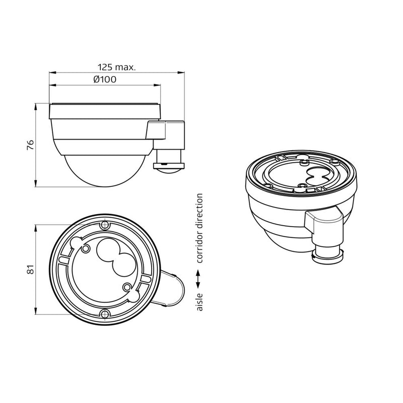 BEG Brück Electronic - Bussystem-Bewegungsmelder Multisensor PD4-BMS-GH-AP DALI-2 Hochregallager