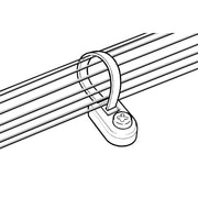 HellermannTyton - Befestigungssockel und -element für Kabelbinder Befestigungsösen CL8-N66-NA − 100 Stück