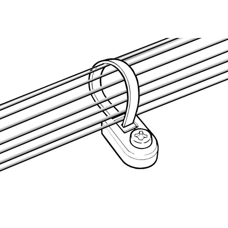HellermannTyton - Befestigungssockel und -element für Kabelbinder Befestigungsösen CL8-N66-NA − 100 Stück