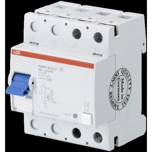 ABB Stotz S&J - Fehlerstrom-Schutzschalter FI-Schutzschalter F202B+63/0,03 2P,TypB+,63A,30mA