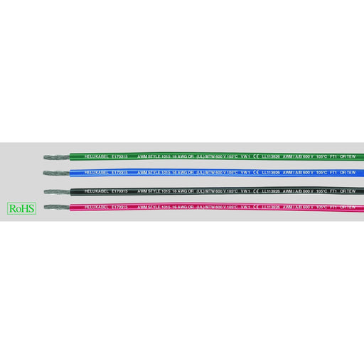 Klimaprime - Aderleitung HEL UL-Style 1015 AWG 8 UL-Style1015AWG 8 ws ws PVC-Datenleitun − 100 Meter