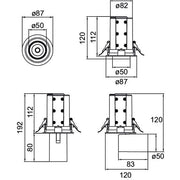 Brumberg Leuchten - Downlight/Strahler/Flutlicht LED-Einbaurichtstrahler 88734173DA 3000K