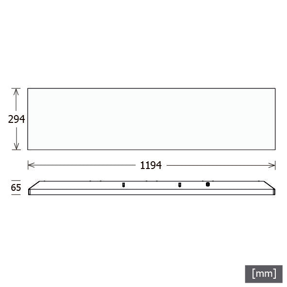 LTS Licht&Leuchten - Decken-/Wandleuchte LED-Einlegeleuchte PLL5912030401/DALI 51W 4000K 4439 lm