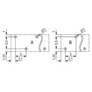 WAGO - Leiterplattenklemme THR-Leiterplattenklemme 2086-3128 Drücker,1,5mm²,sw − 84 Stück