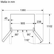 Siemens - Kühl-/Gefrierkombination MultiDoorKühl/Gefrierkombi KF96NVPEA IQ300