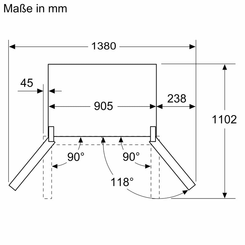 Siemens - Kühl-/Gefrierkombination MultiDoorKühl/Gefrierkombi KF96NVPEA IQ300