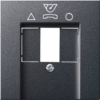 Gira - Einsatz/Abdeckung für Kommunikationstechnik Anschlussdose 026028 System 55 anthrazit
